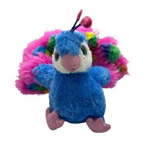 Wild Republic Peacock 8” Plush Stuffed Colorful Rainbow Realistic Bird Toy Soft